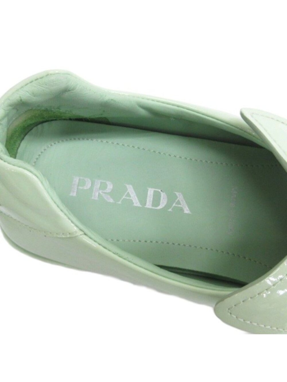 Prada Enamel Loafer Light Green 6.5 - Picture 8 of 8